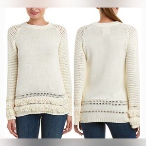 Boho Chaser brand Knit Sweater with Fringe…